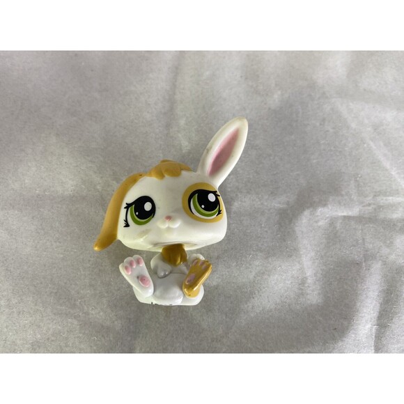 Littlest Pet Shop LPS 1417 Bunny Rabbit Figure Toy Ear Up Authentic Hasbro - Picture 2 of 5